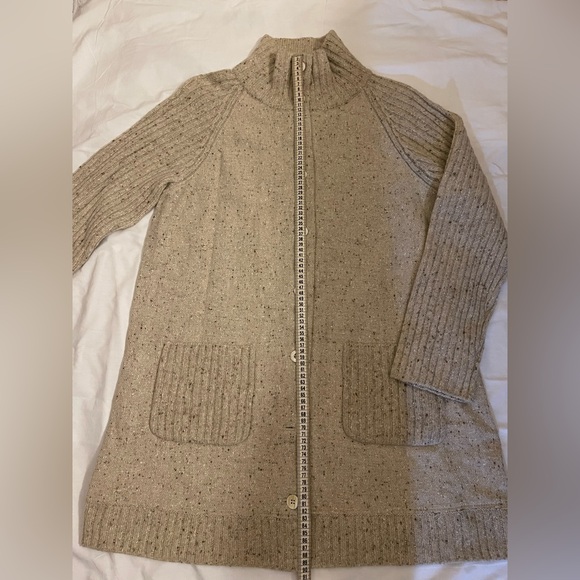 Eileen Fisher Beige Ribbed Cardigan - Picture 12 of 12